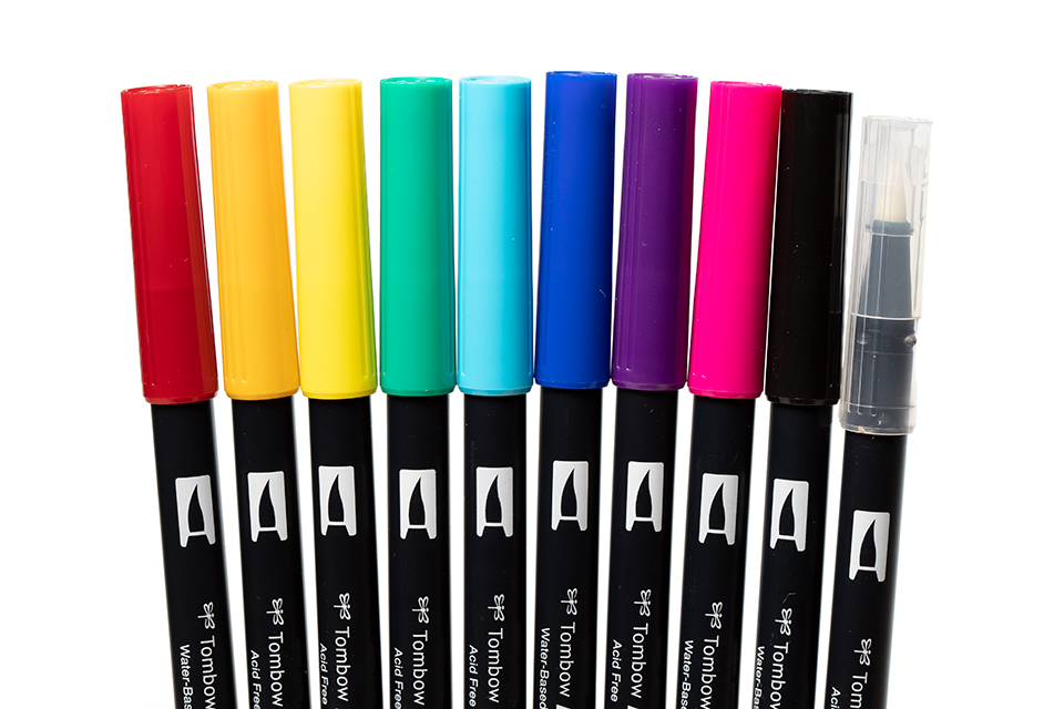 Tombow Dual Brush Markers 10/Pkg-Bright