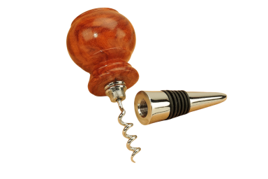 Round Corkscrew/Bottle Stopper Kit