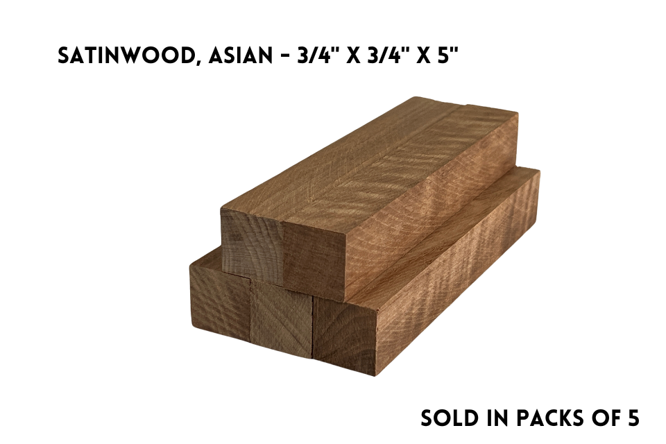 Ceylon deals Satinwood Pen Blanks, 5 pc. - Price Includes Shipping