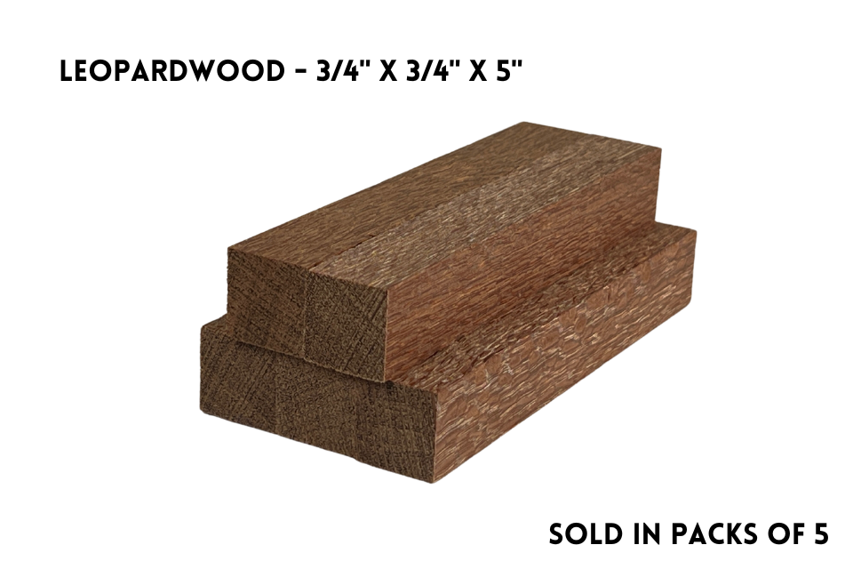 Packard Woodworks: The Woodturner's Source: Leopardwood Pen Blanks - 5 Pack